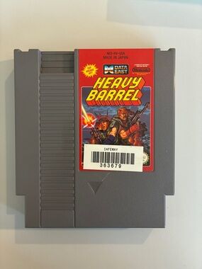 Nintendo Heavy Barrel NES Cartridge - Gray with Red Label